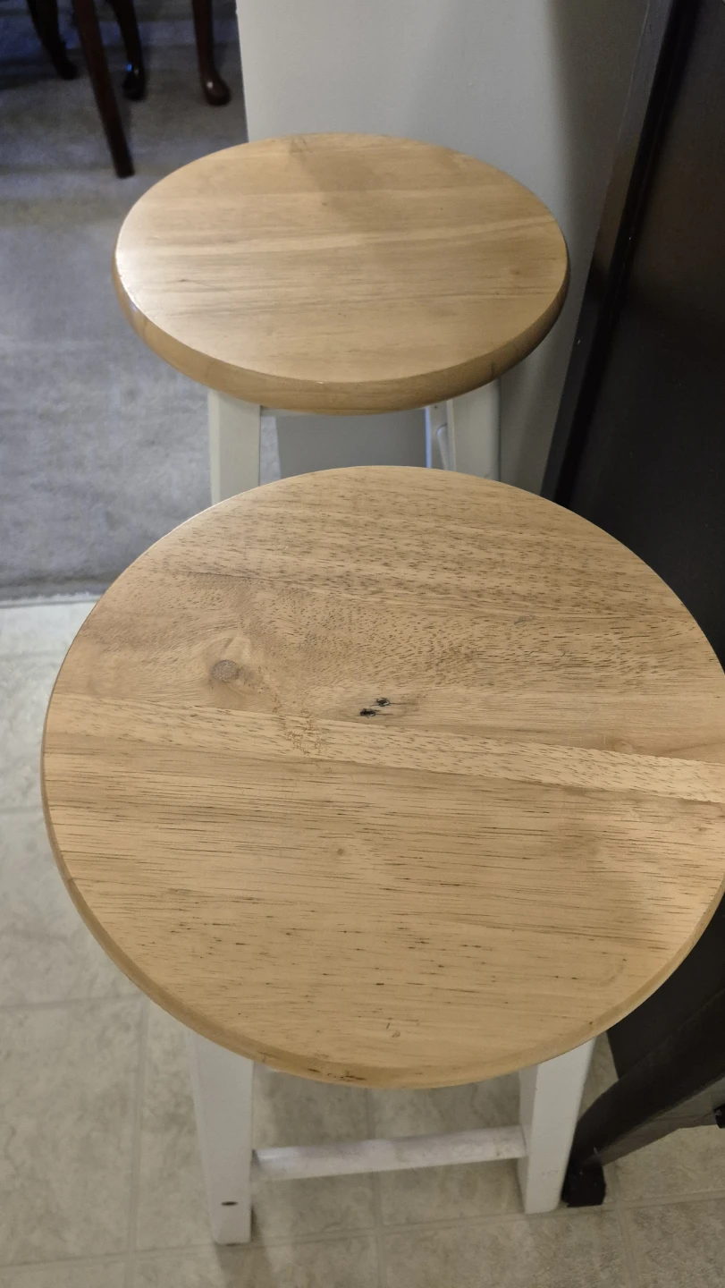 Set of Two Wooden Bar Stools - photo 3