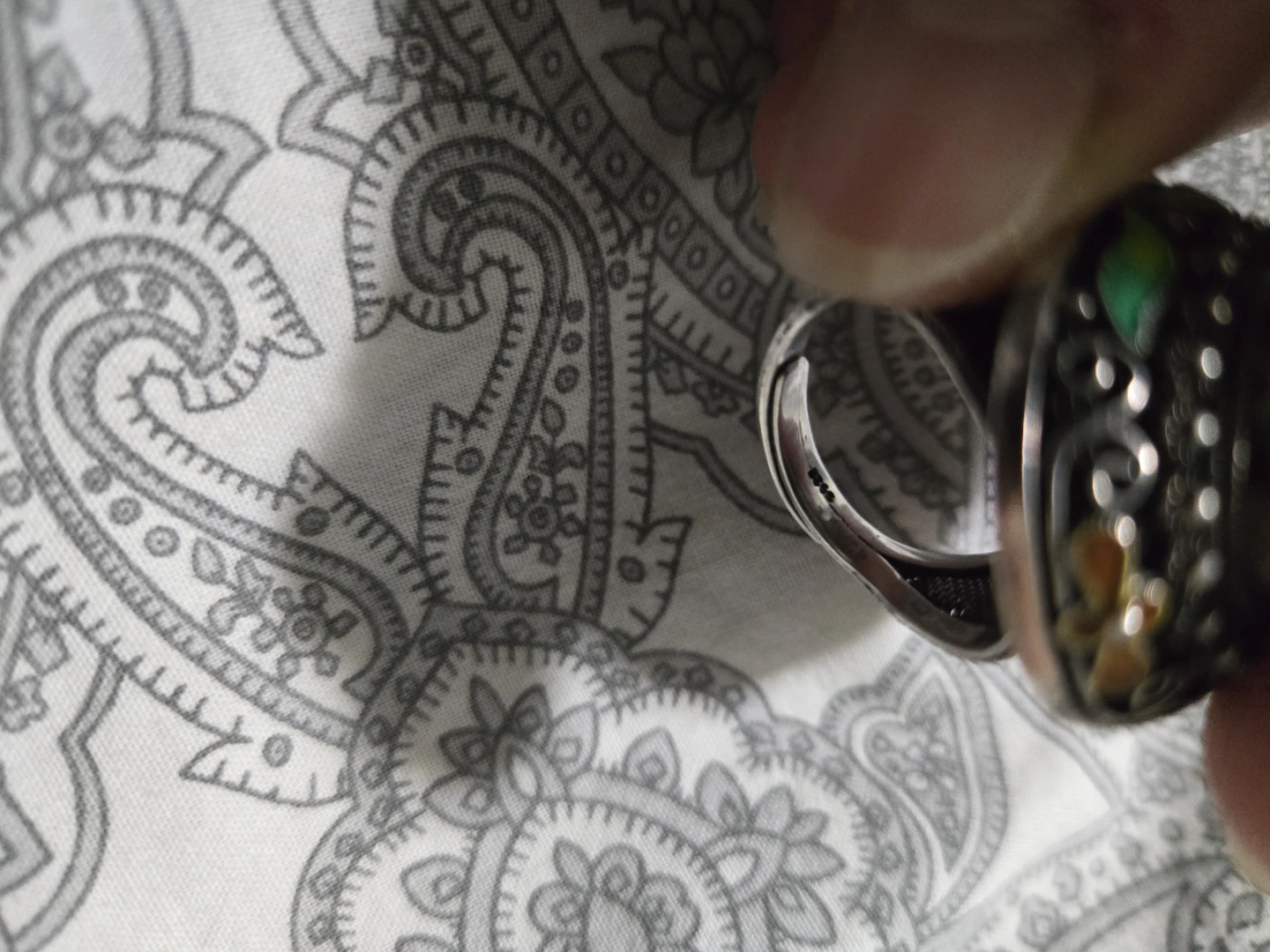 Vintage Filigree Cloisonne quartz Ring - photo 5