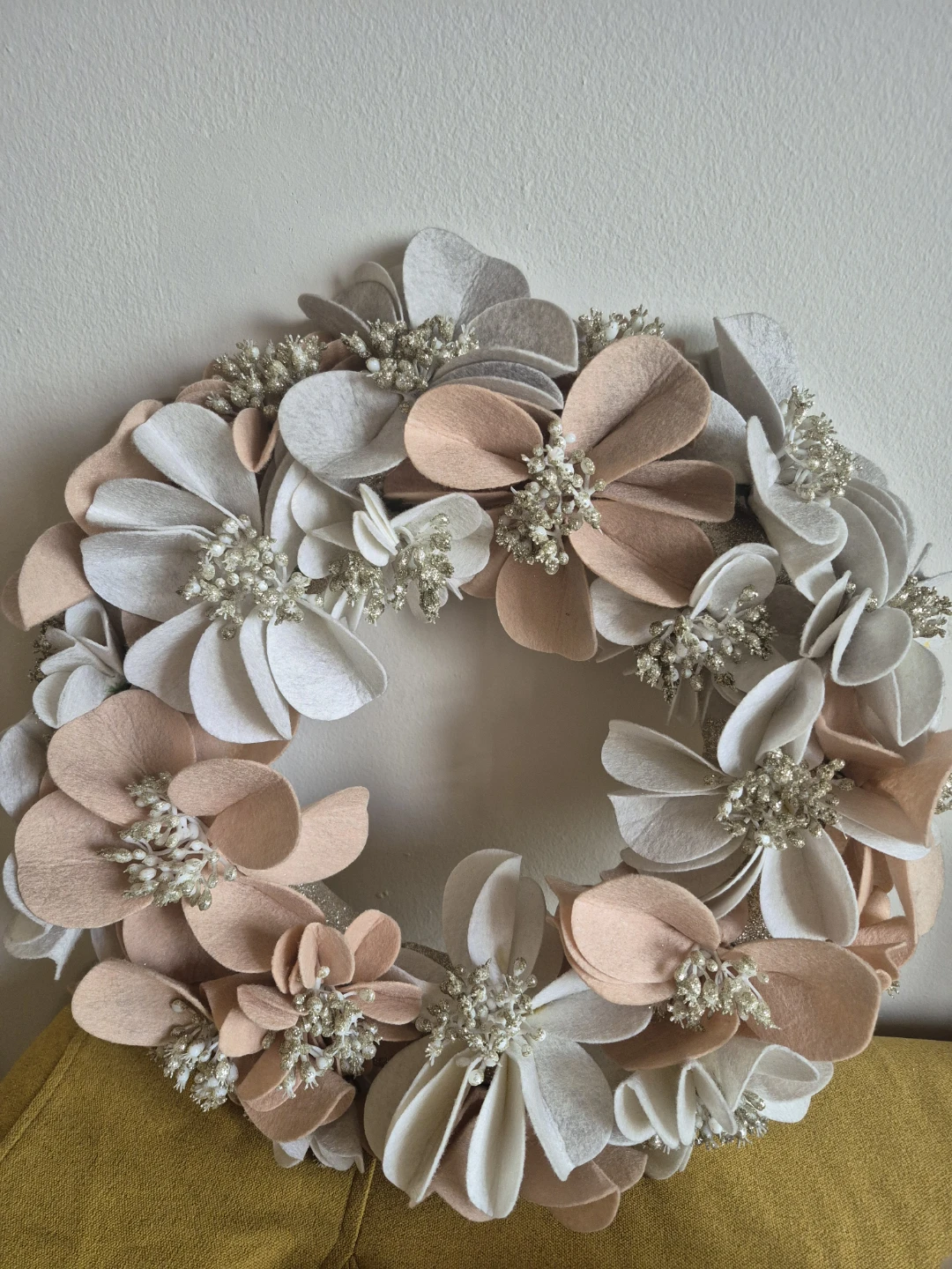 Felt Flower Decorative Wreath