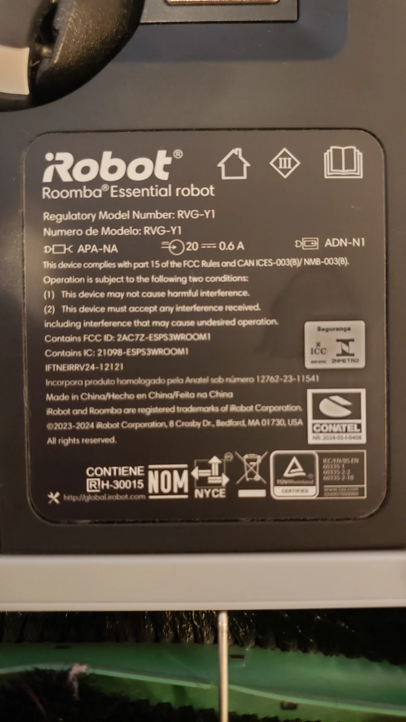 Roomba RGV-Y1 robot vacuum - photo 2