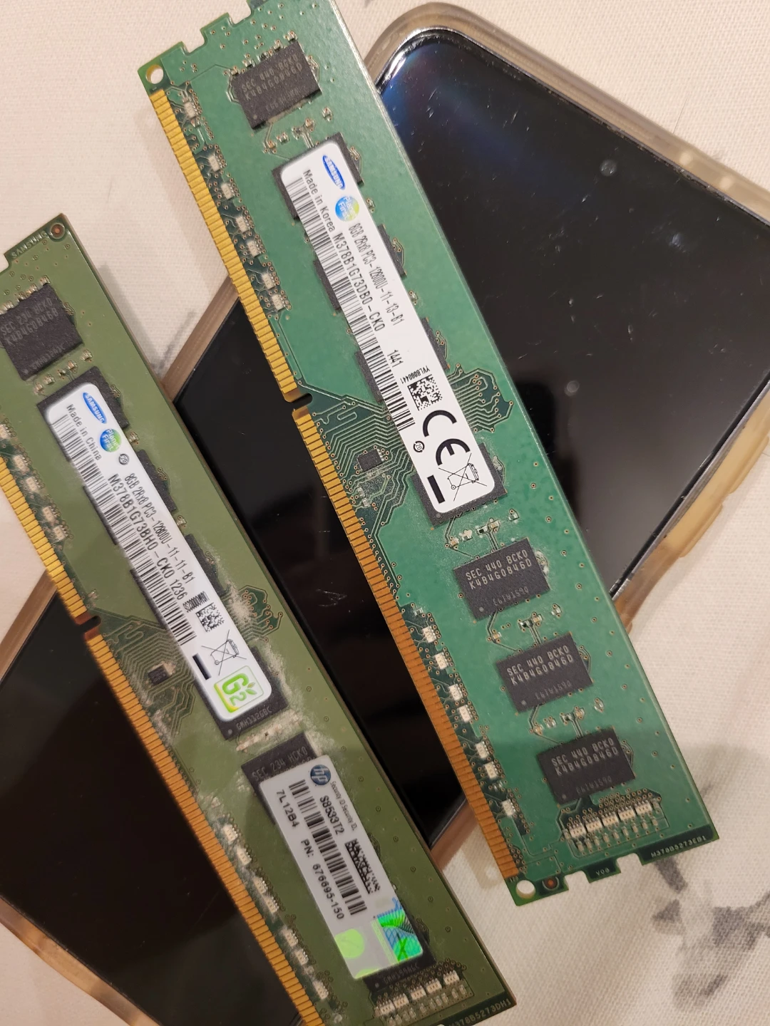 Two 8GB Samsung DDR3 RAM Sticks