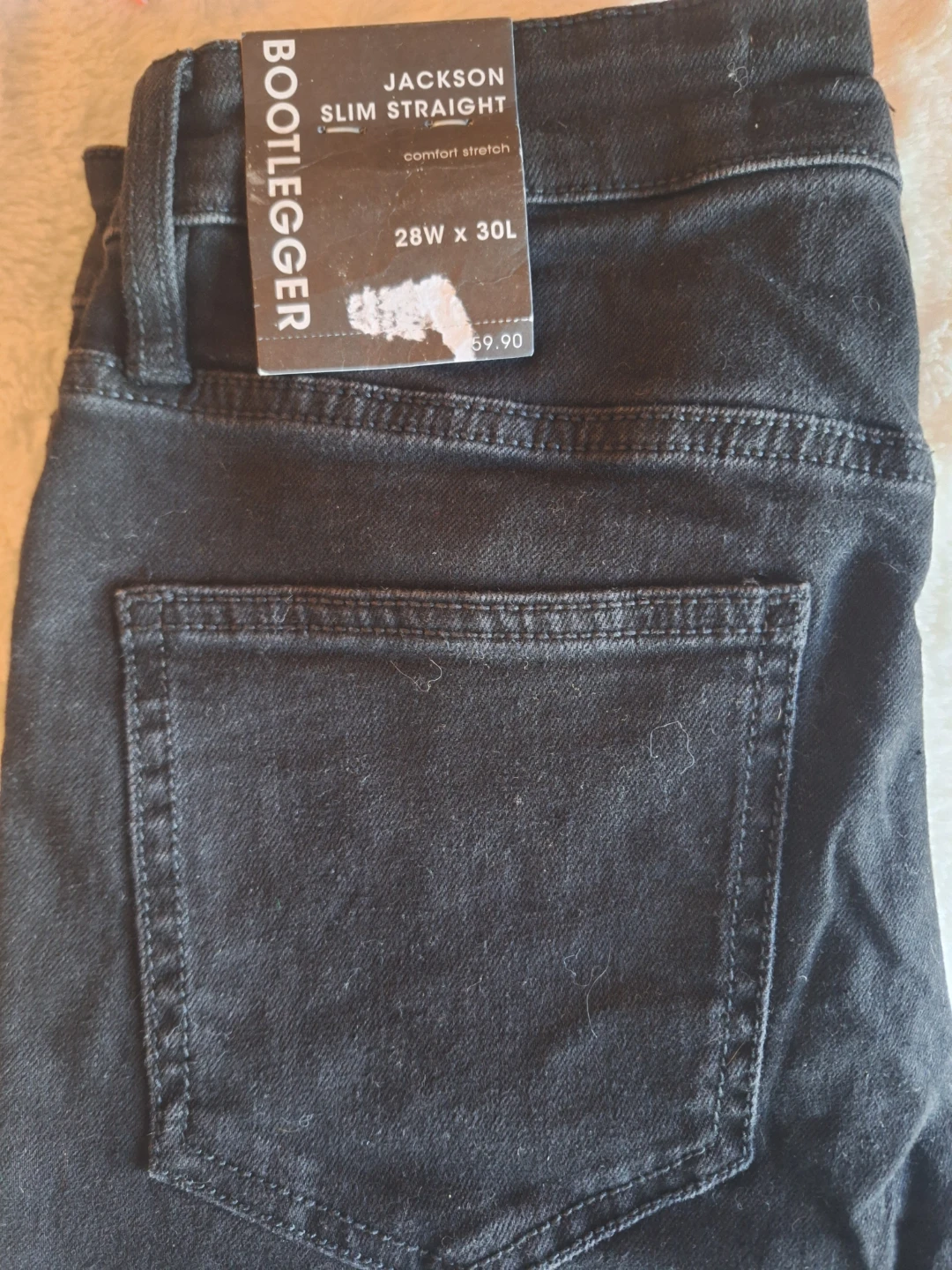 Bootlegger Jackson Slim Straight Jeans Black 28W x 30L