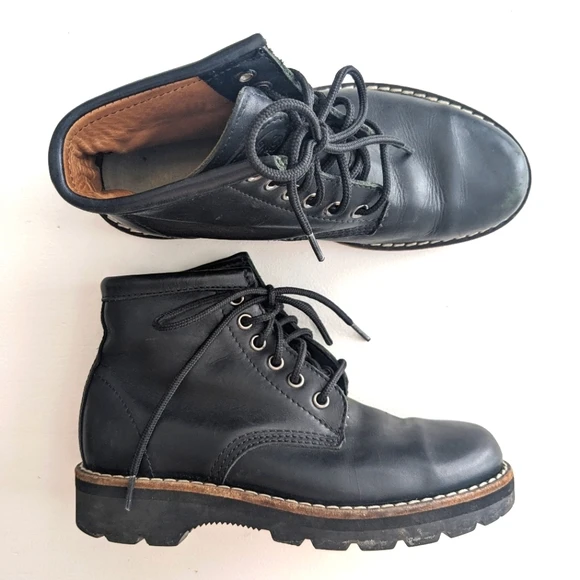 ROOTS Leather Combat Boots (Size 7/37)