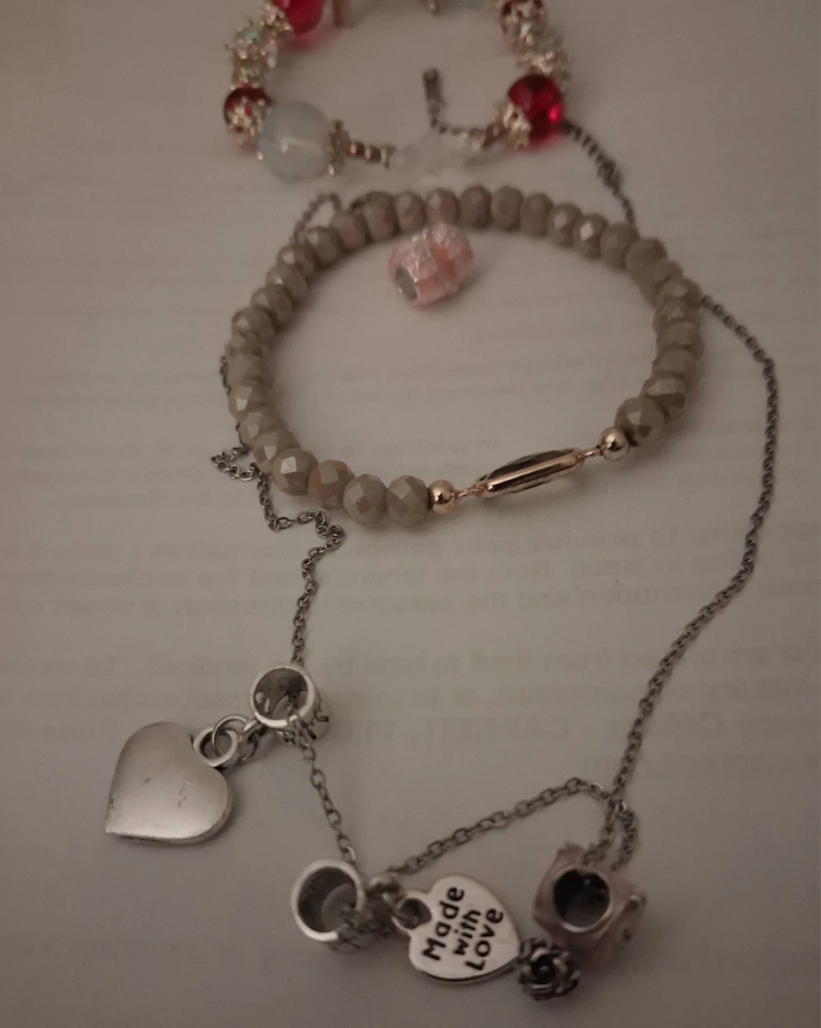 Set of Two Beaded Bracelets with Charms - photo 3