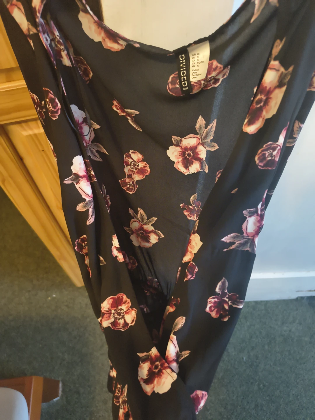 Divided floral print long sleeve romper - photo 2