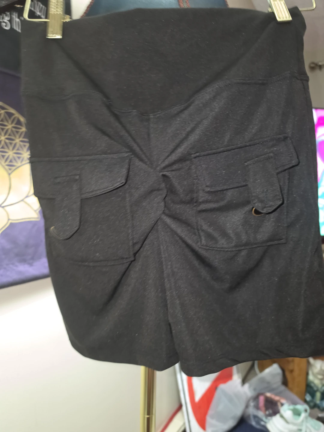 Black cargo style athletic shorts - photo 2