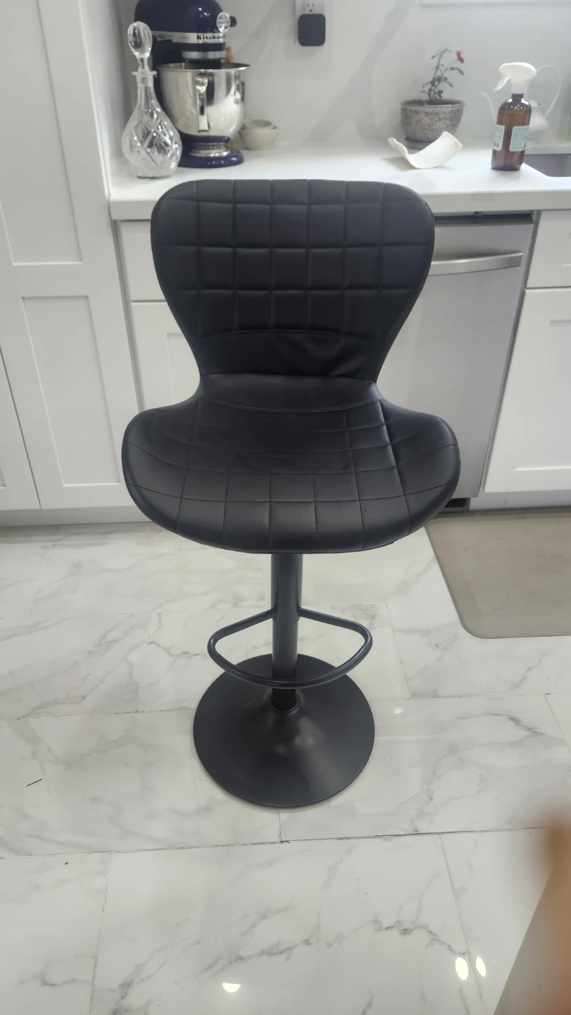 2 black counter height barstools - photo 2