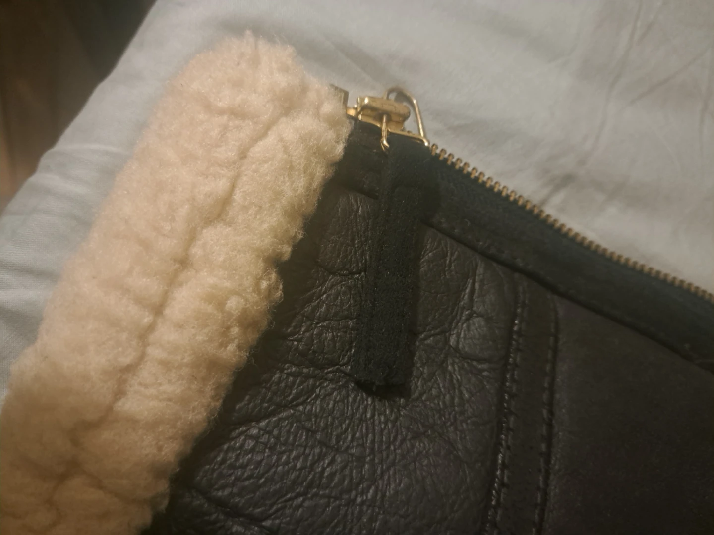 Men's Aviator Shearling Sheepskin Leather Coat - photo 5