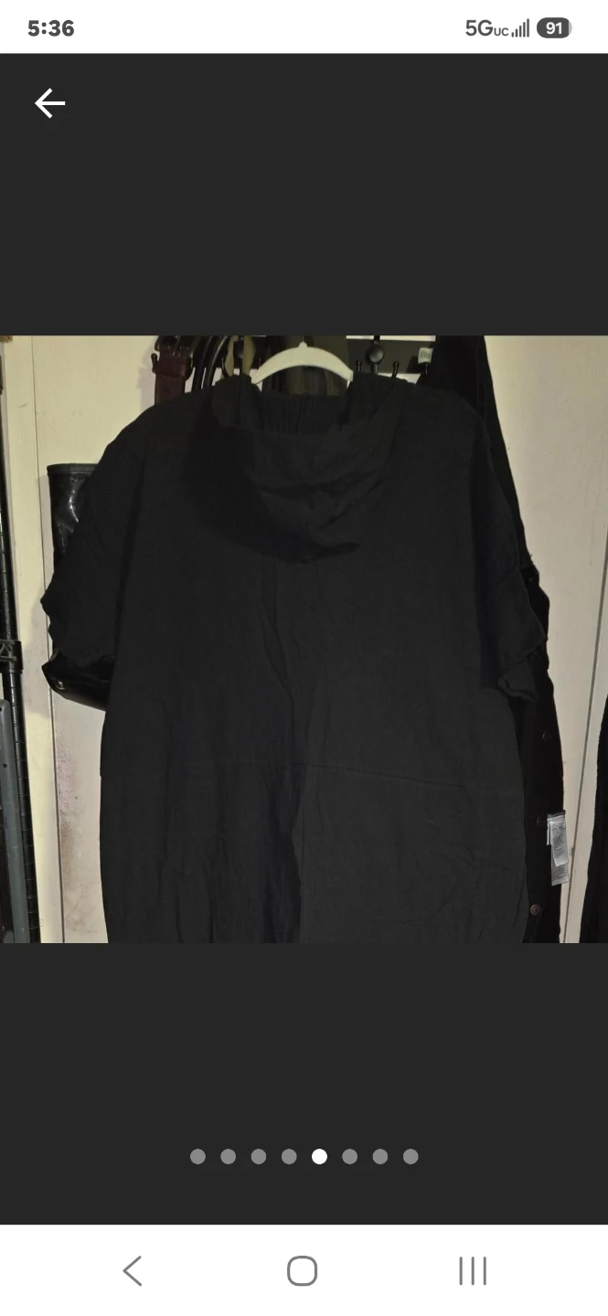 Linen-esque Hooded Short Sleeved Jump Suit in a Men's 4XL - photo 5