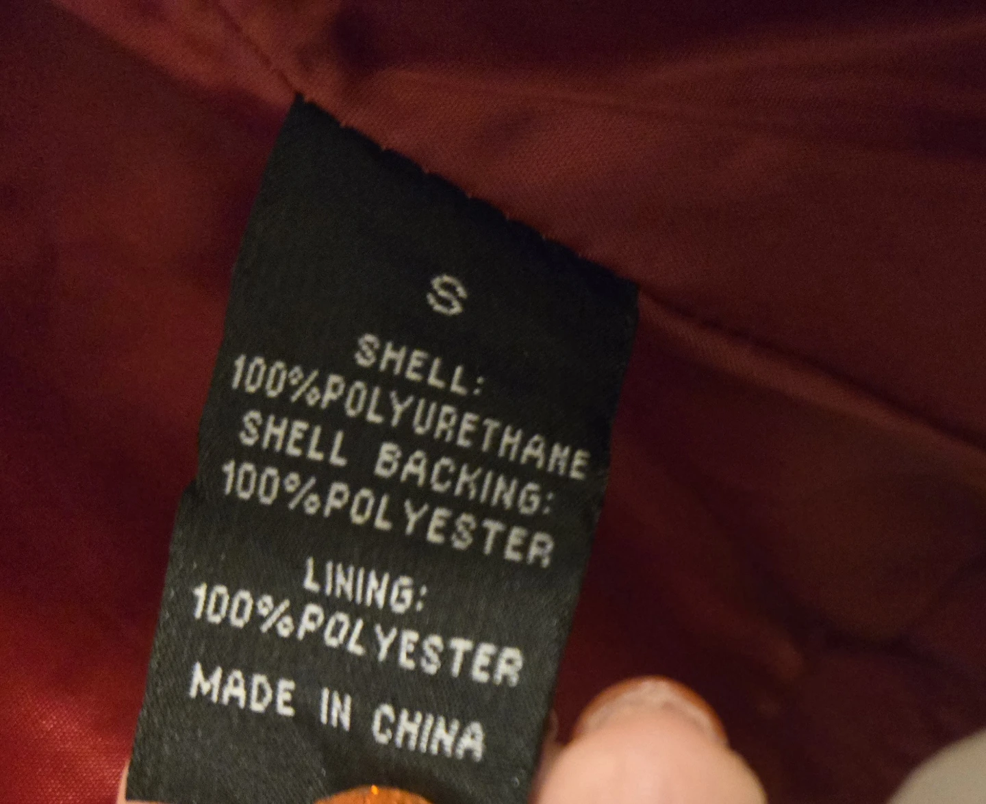 🥕🎃   Baccini Red Faux Leather Jacket Small - photo 3
