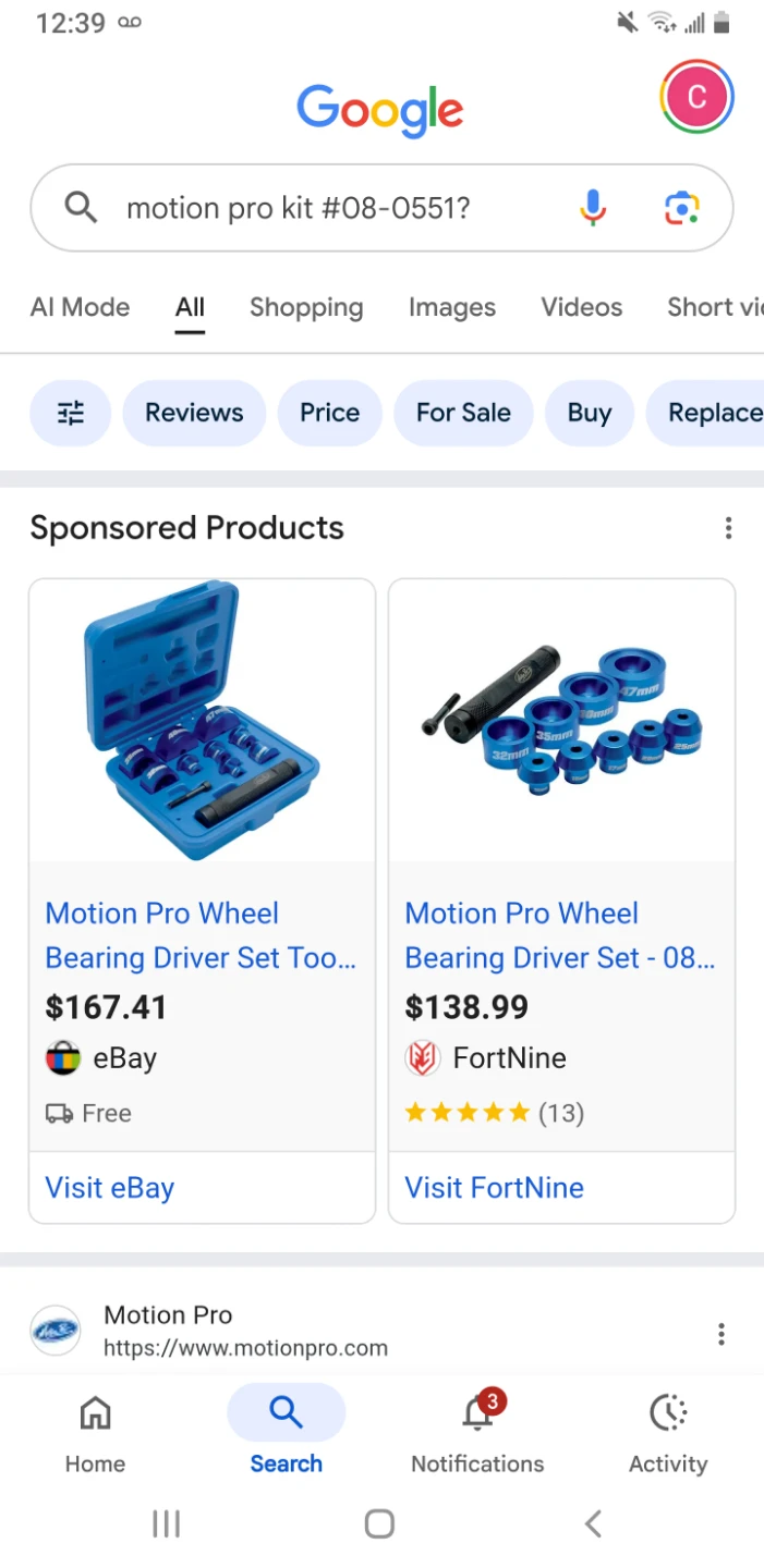 Motion Pro Wheel Bearing Driver Set - photo 2