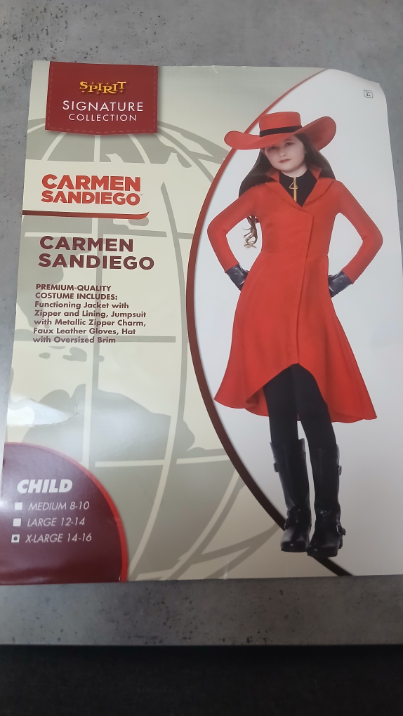 Spirit Collection Carmen Sandiego Costume X-Large
