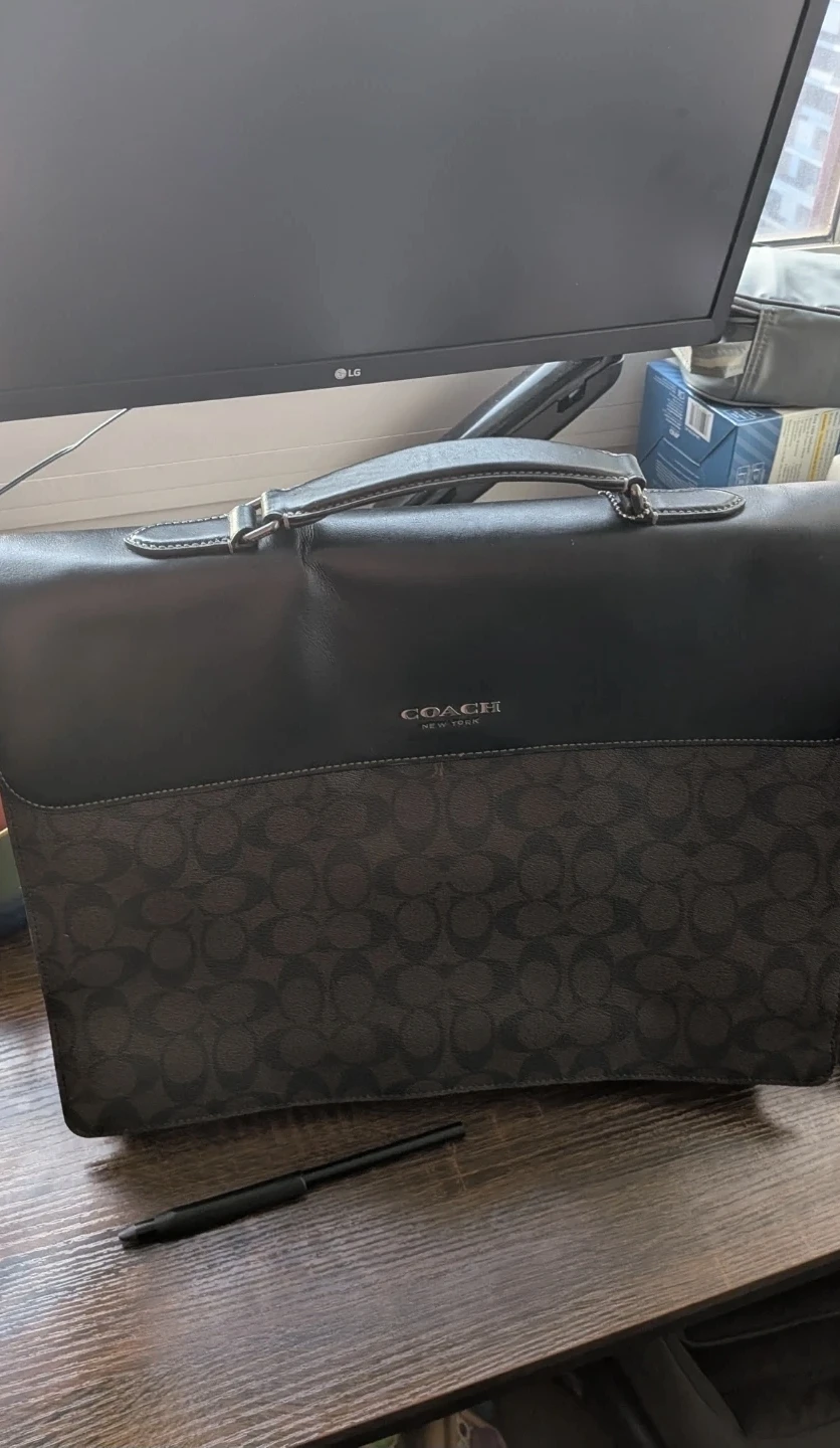 🥕Coach Signature Leather Briefcase - photo 5