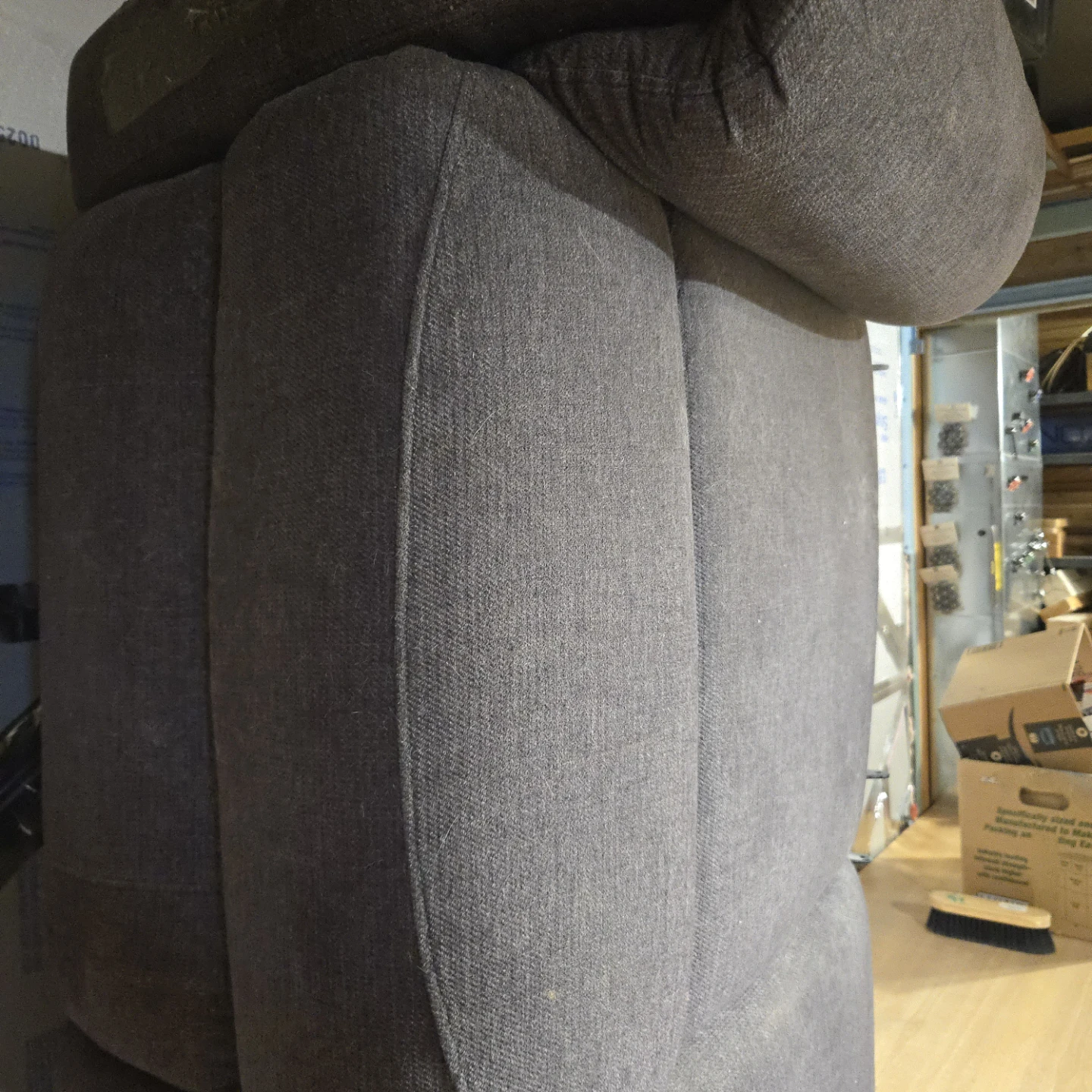 Dark grey recliner chair backrest - photo 3