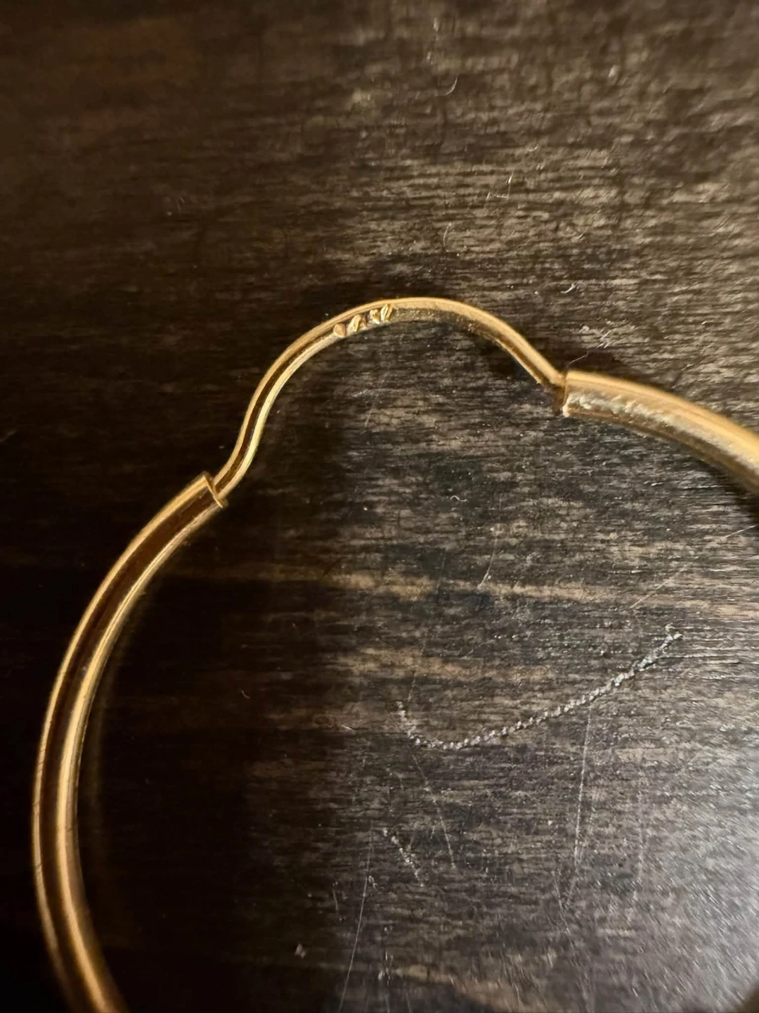 14k gold earrings. Approx 1” - photo 2