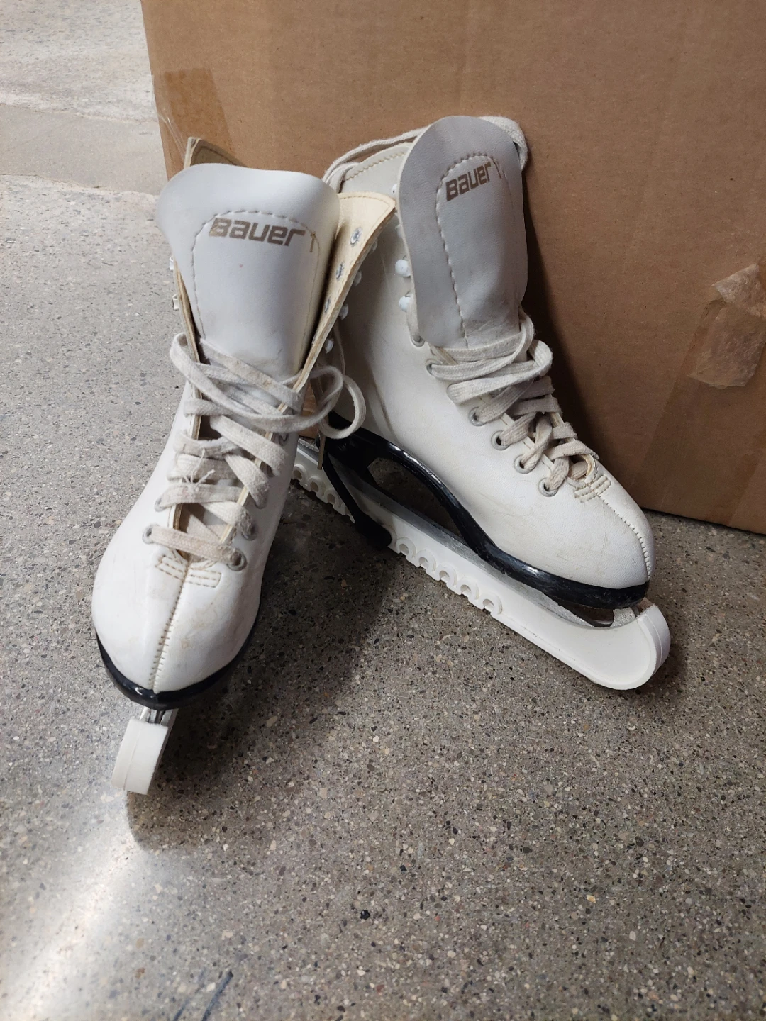 Bauer White Figure Skates