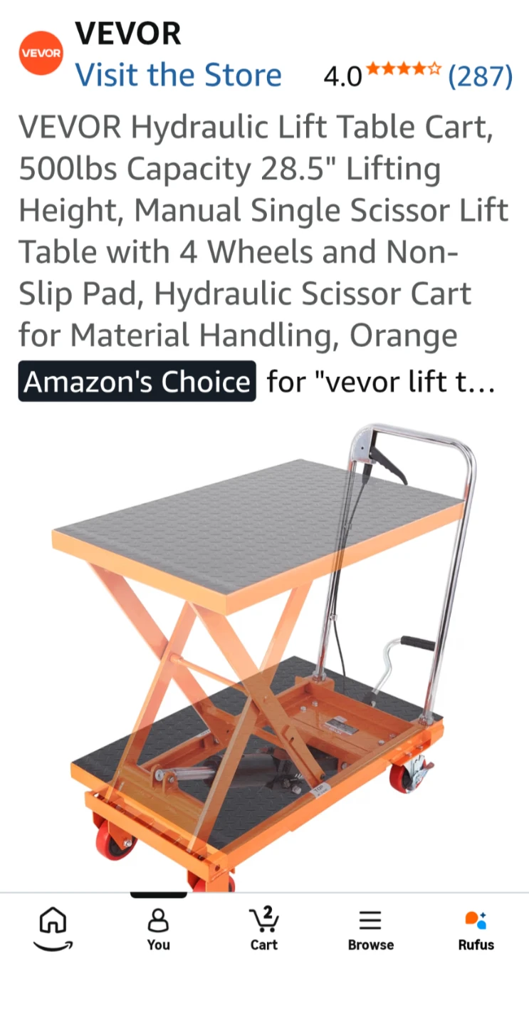 VEVOR 500 lbs Hydraulic Scissor Lift Table - photo 4