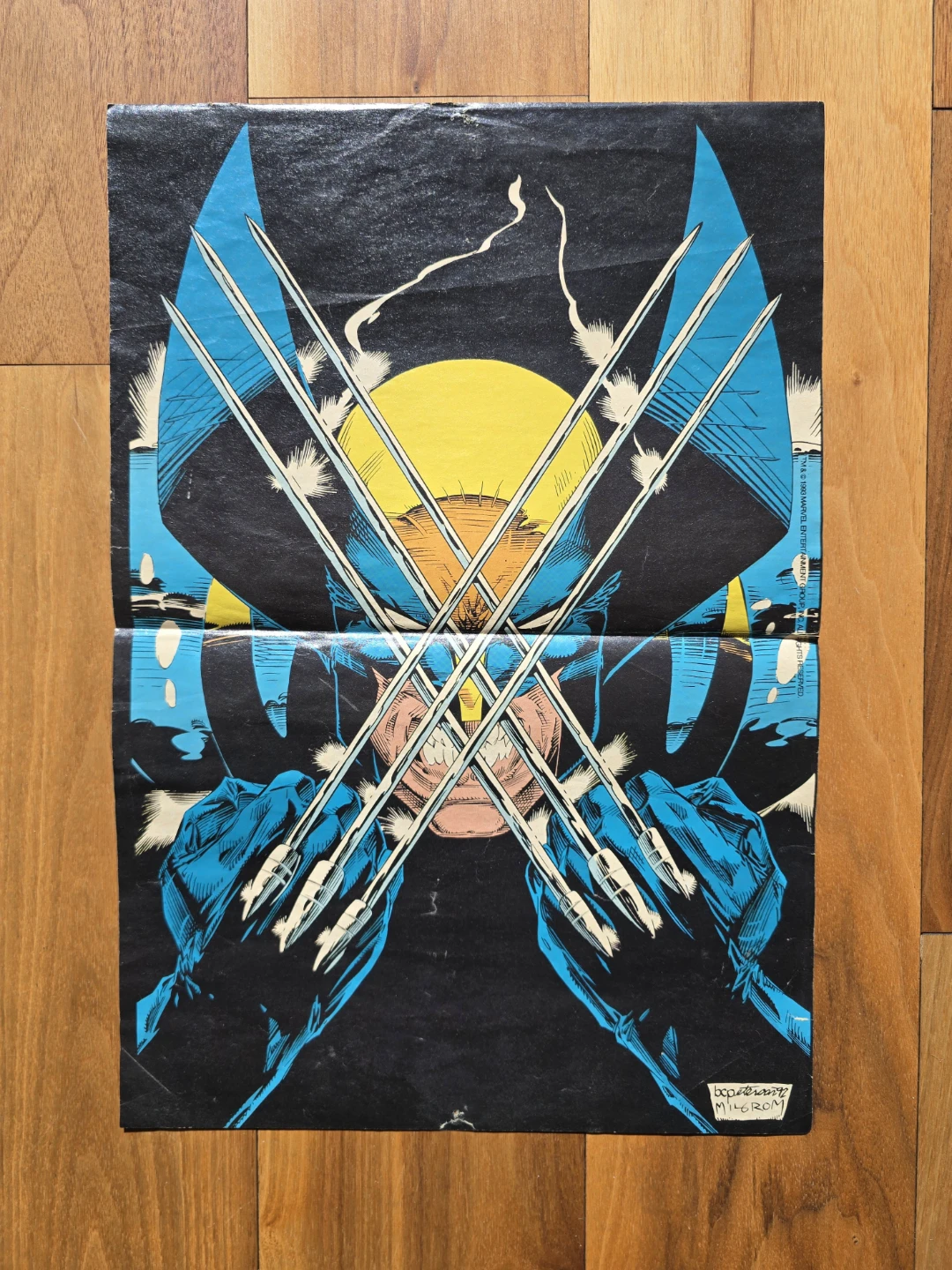 Vintage 1989 Marvel Wolverine Poster