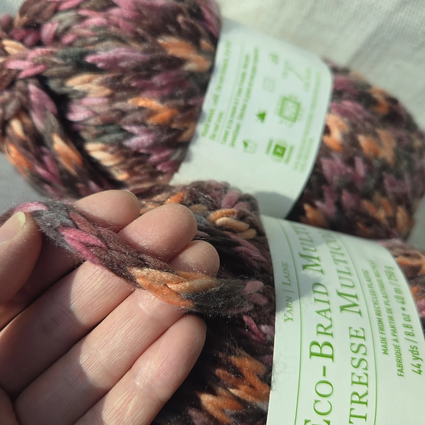 2 skeins Eco-Braid Multi - 250g /40m each - photo 2