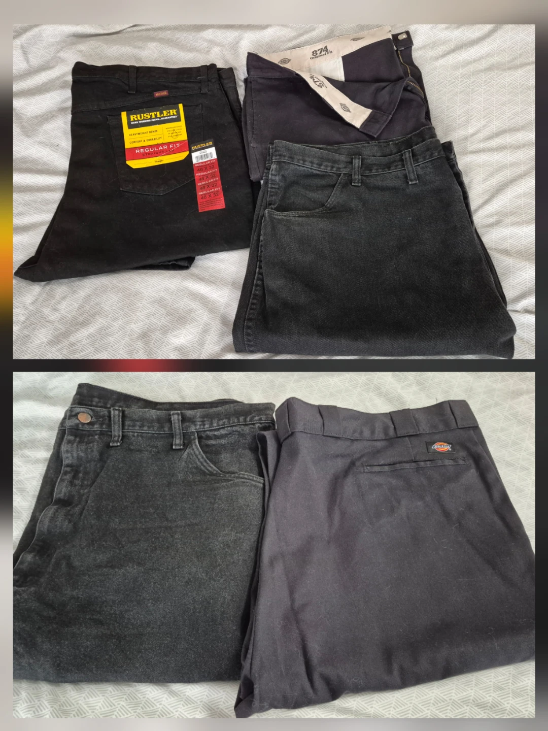 Big & Tall- 8 pairs of men's size 46- 48 pants.