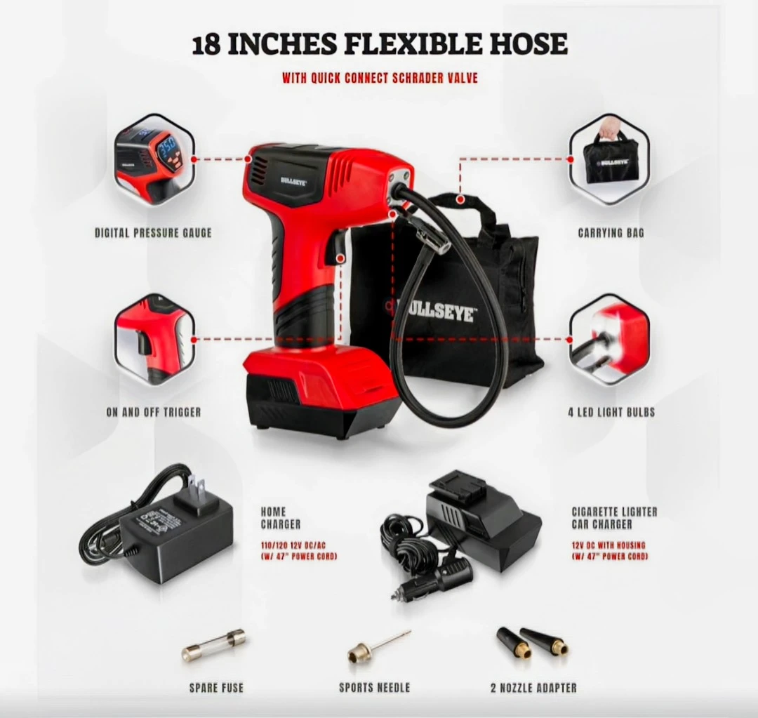 Bullseye Rechargeable Tire Inflator Pro - photo 2