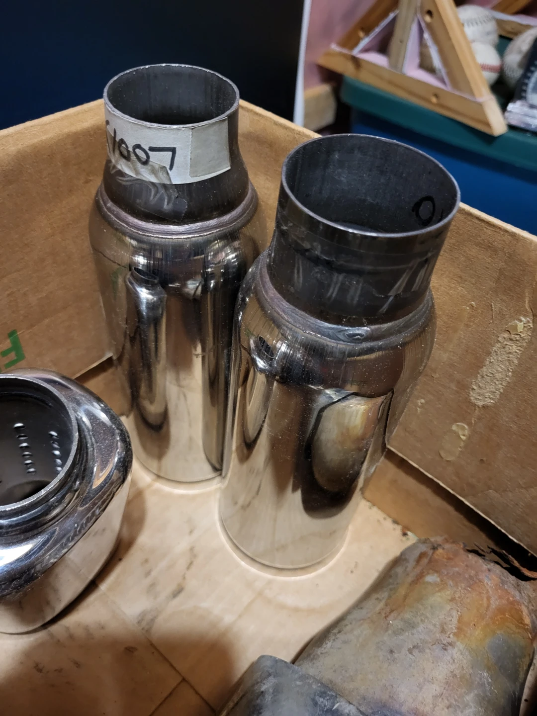 Assorted Motorcycle Chrome Exhaust Tip Lot - photo 4