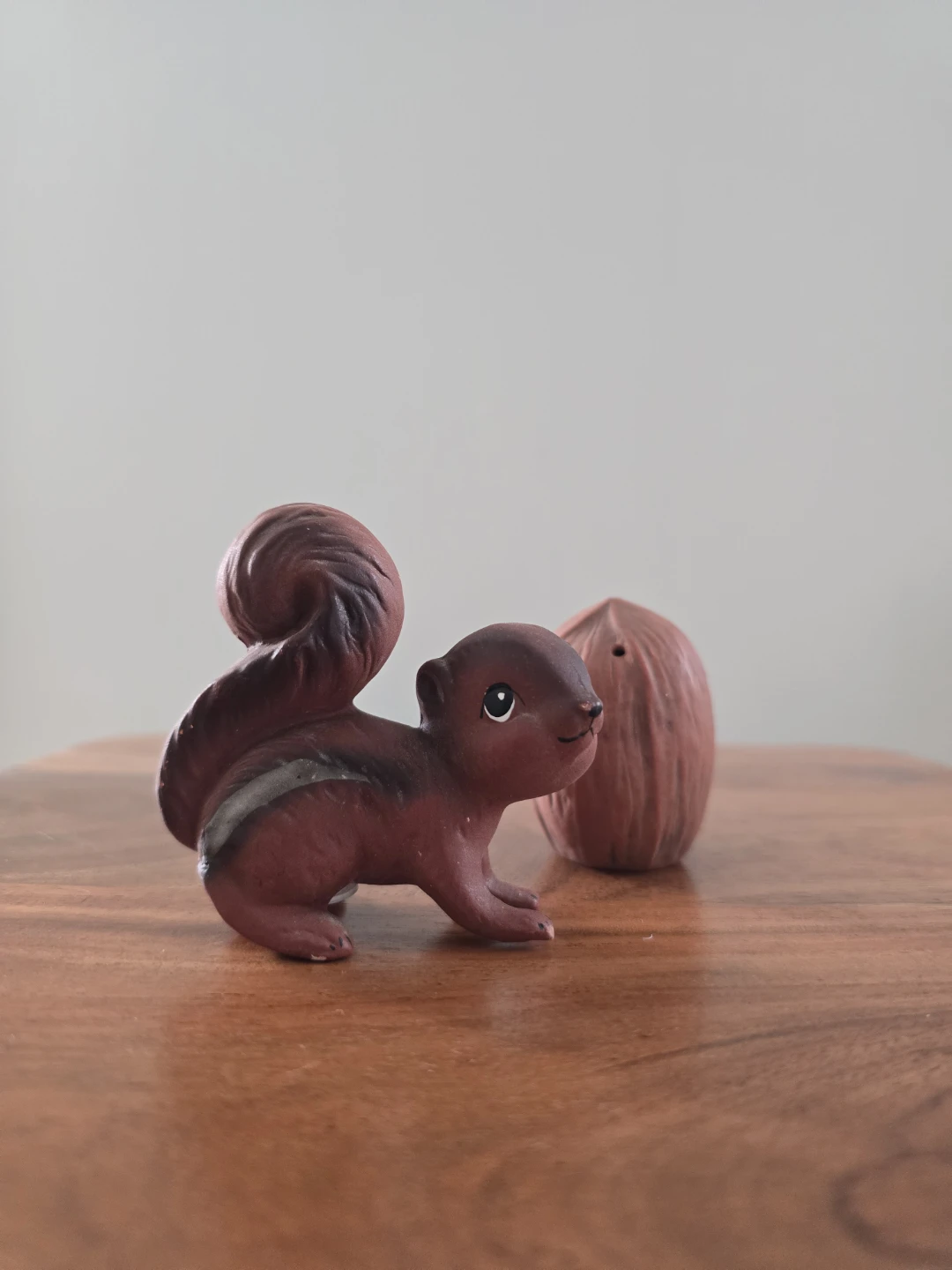 Vintage Ceramic Squirrel and Nut Salt and Pepper Shakers