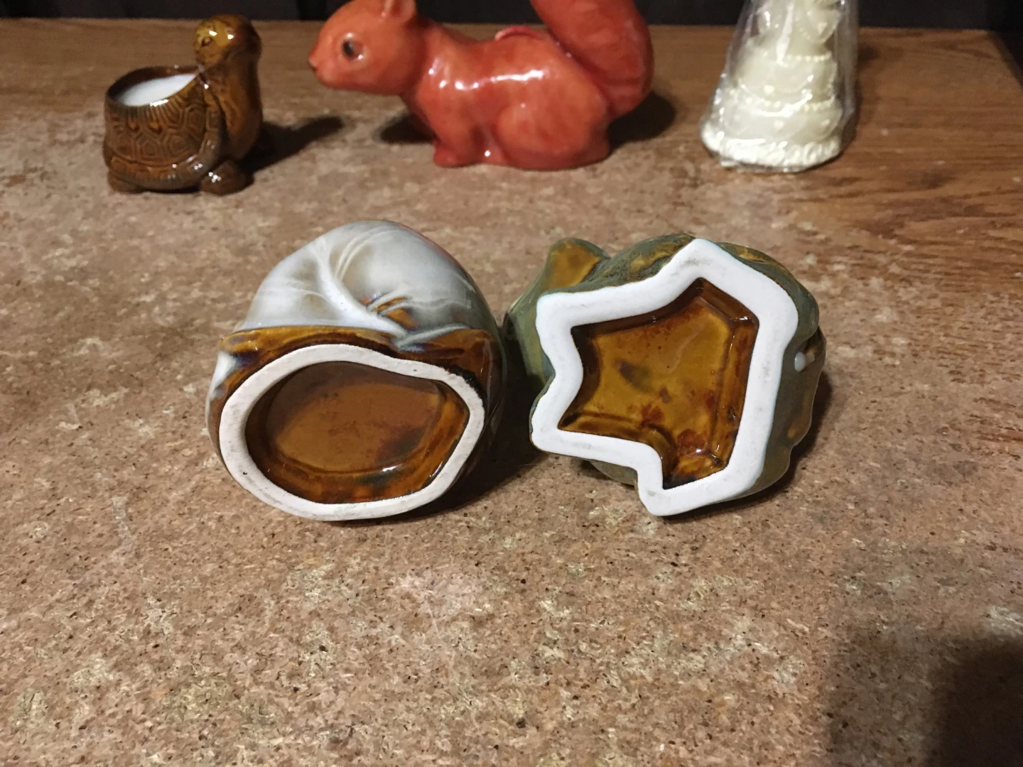 LOT OF 5 VINTAGE ANIMAL CANDLES FROG SNAIL TURTLE - photo 4