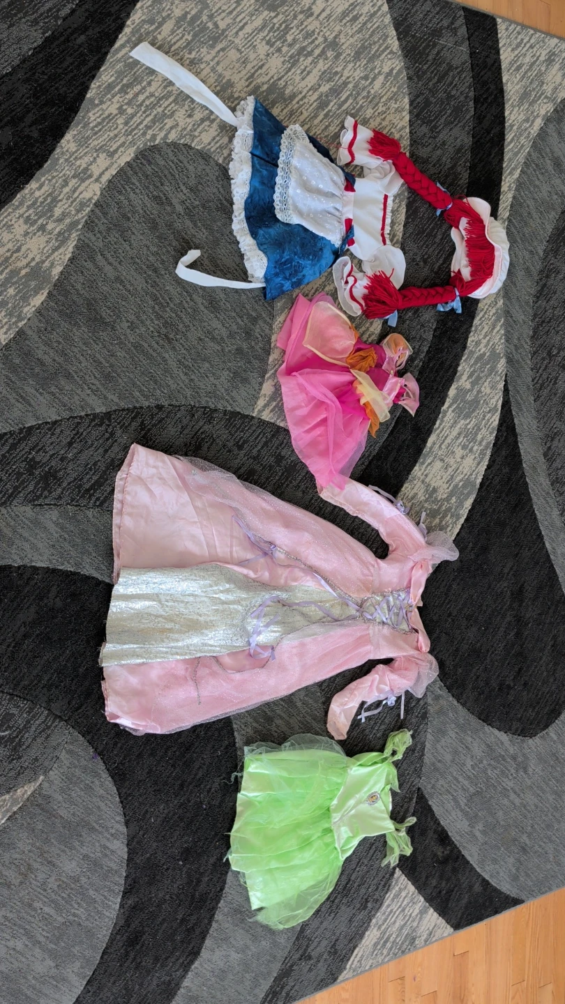 Set of 4 Kids Princess Dress-Up Costumes