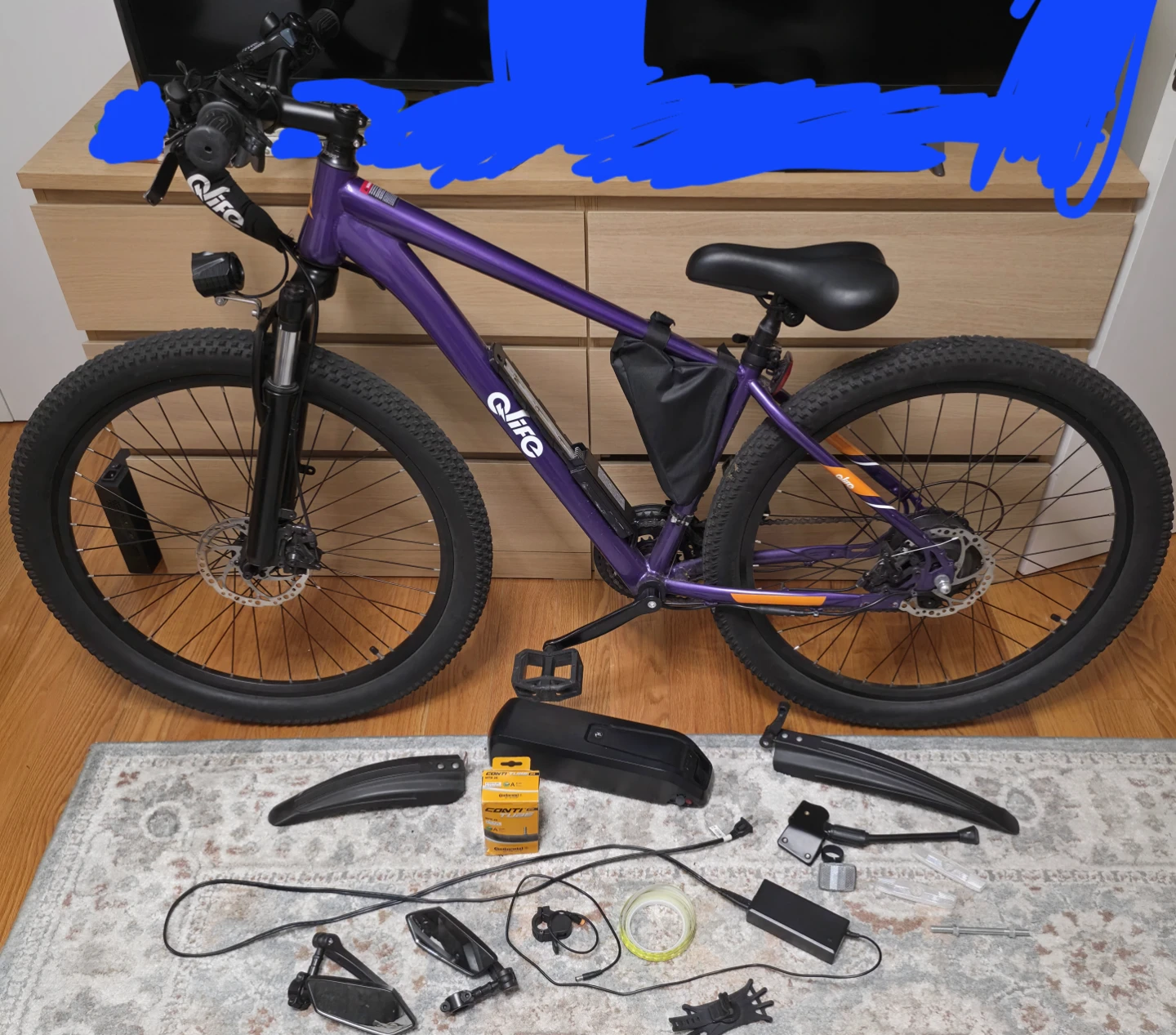 26" electric bike with lot of accessories