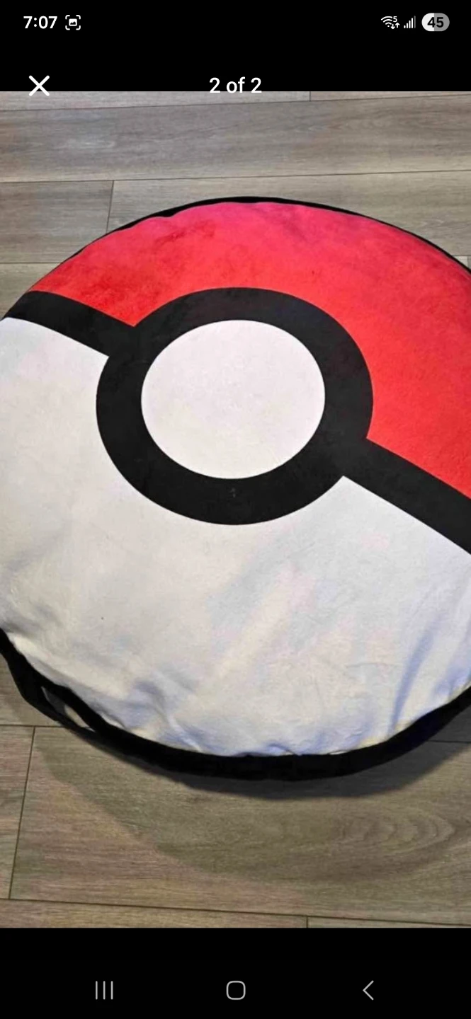 Large Pokemon Pokeball Plush Floor Pillow