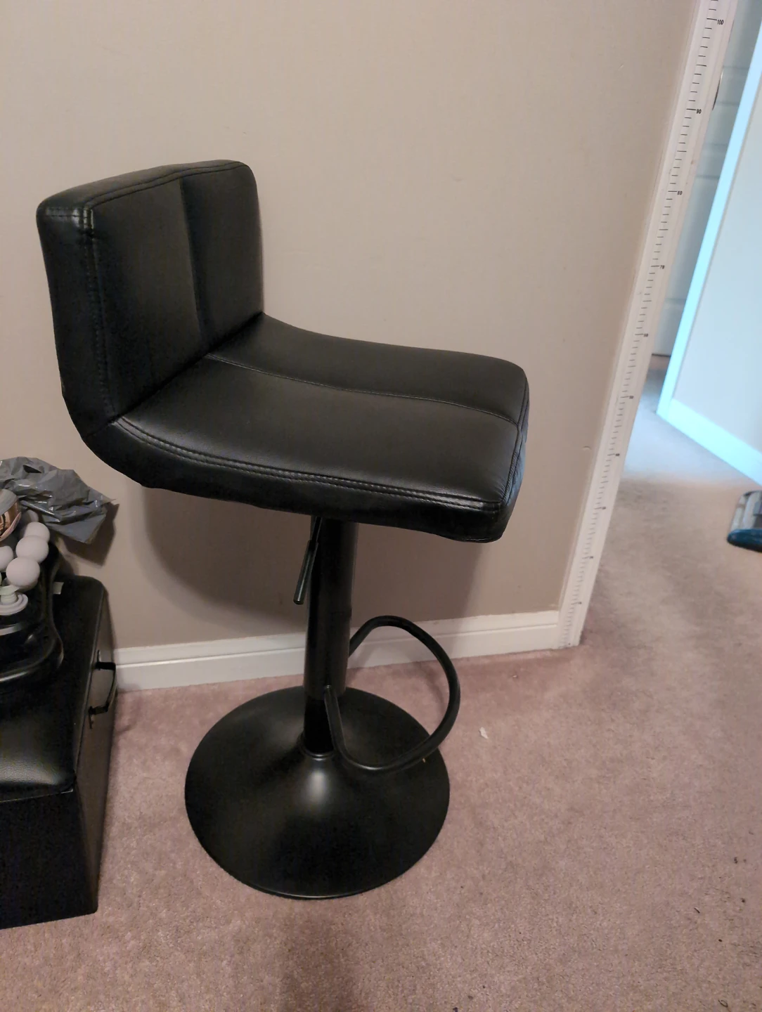 Adjustable Black Bar Stool - photo 2