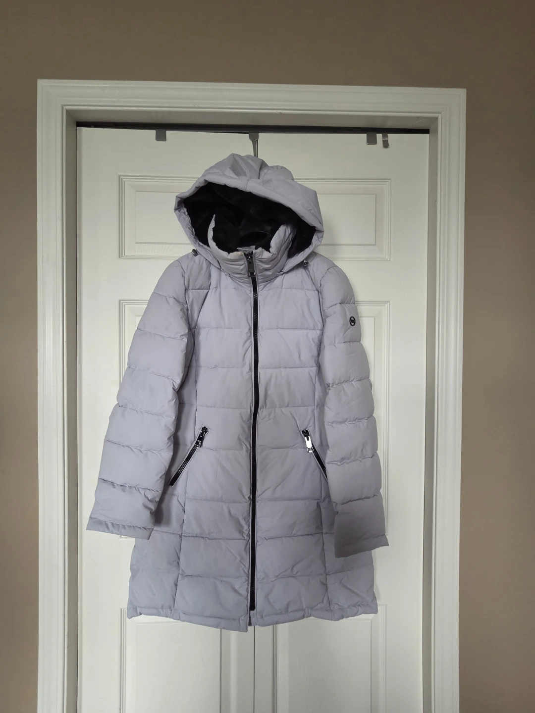 Andrew Marc Puffer Coat - Light Grey