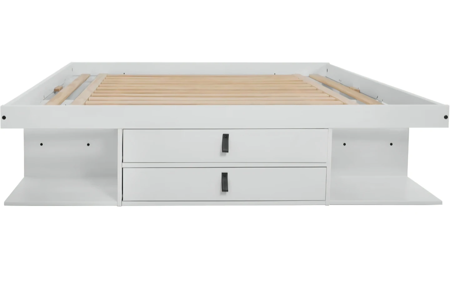 Queen Size Storage Bed Frame & Headboard with Outlets - photo 5