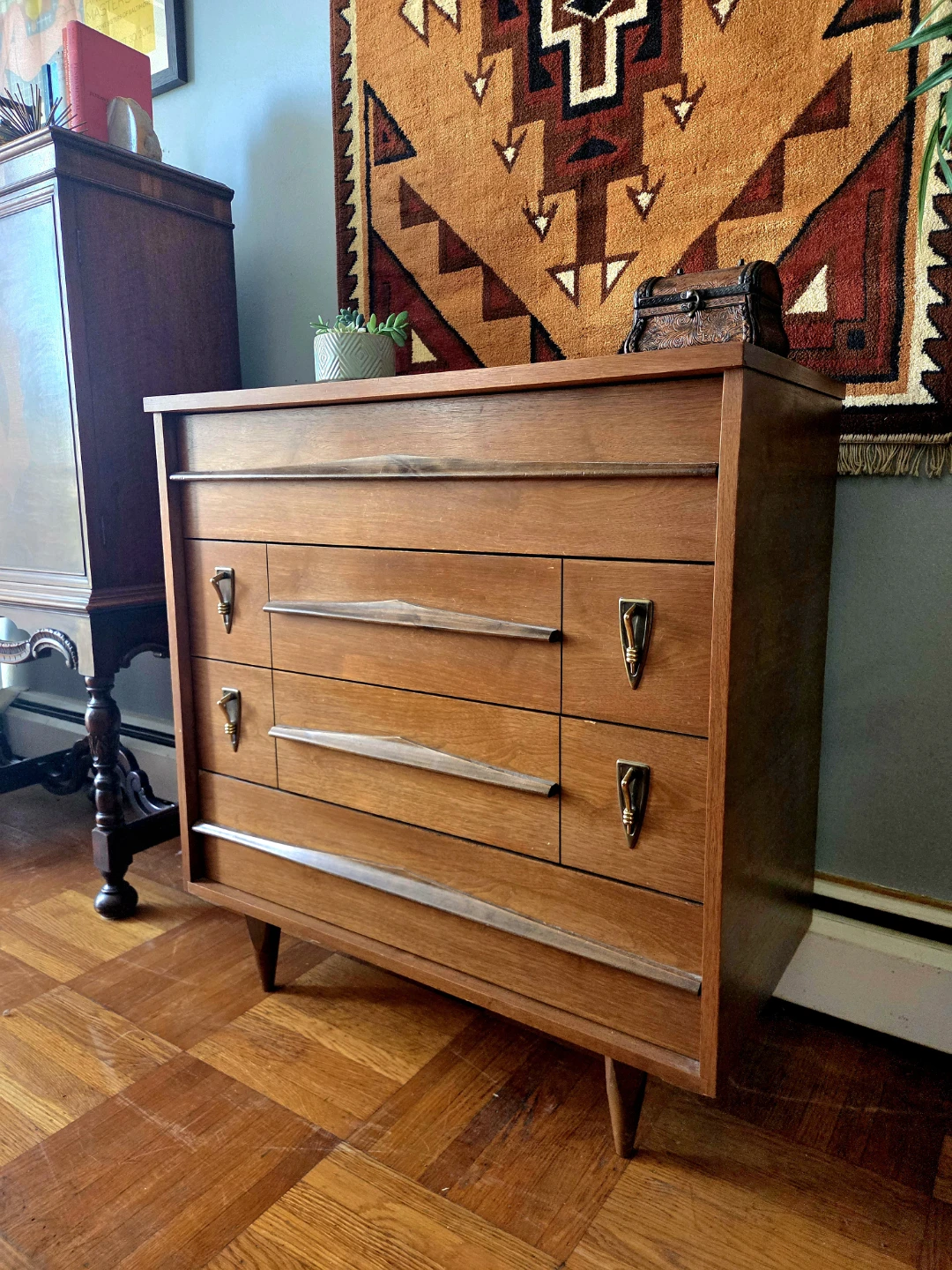 MCM Walnut Four Drawer Dresser - photo 3
