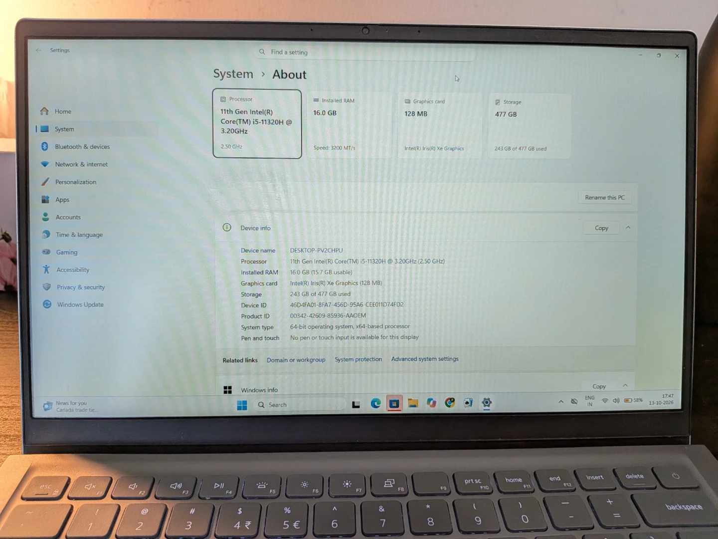 Dell 14" Laptop - Intel Core i5 / 16GB RAM / 512GB SSD / Win 11 - photo 2