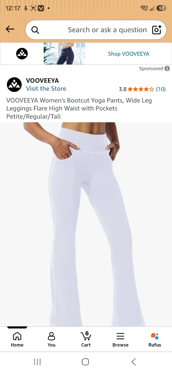 🤍 White Flare Yoga Pants – High Waist - photo 3