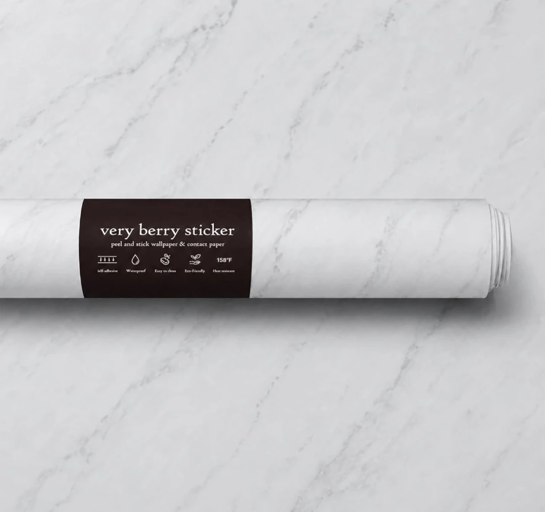 Marble Matte White Peel & Stick Removable Wallpaper 24"×118"