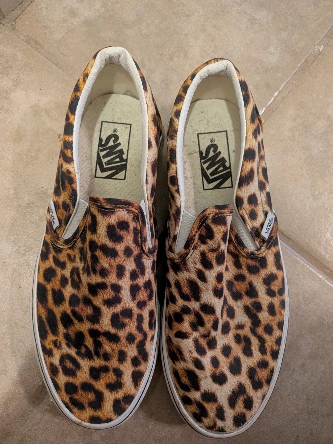 Vans Leopard Print Slip-On Shoes