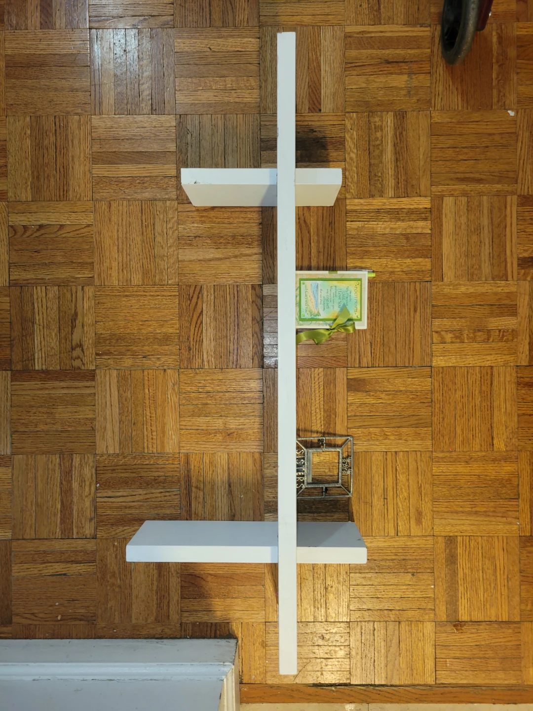 White Wall-Mounted Floating Shelf - photo 2