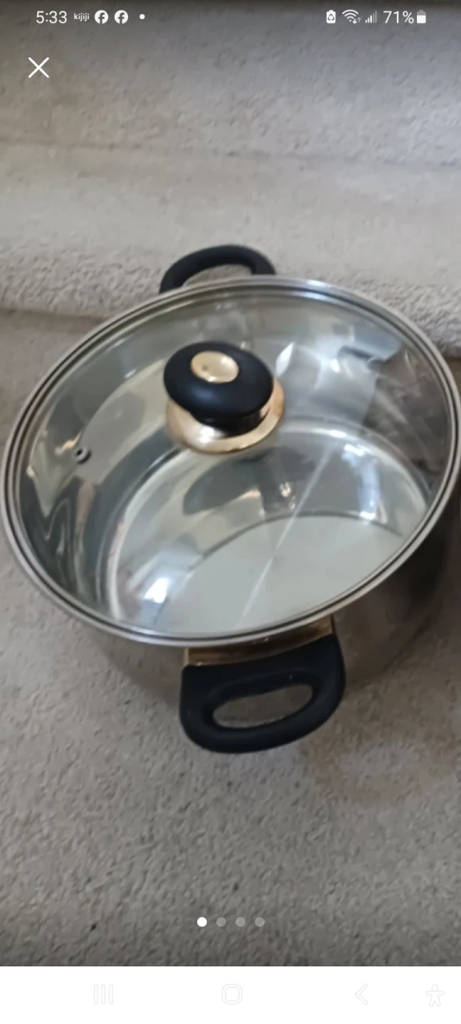 Two Stainless Steel Pots with Glass Lids - photo 2