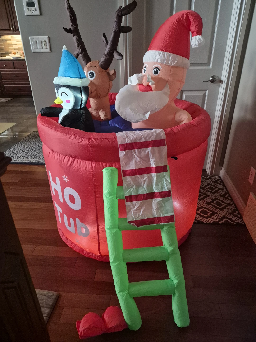 Christmas Ho Ho Hot Tub Inflatable 5 ft.