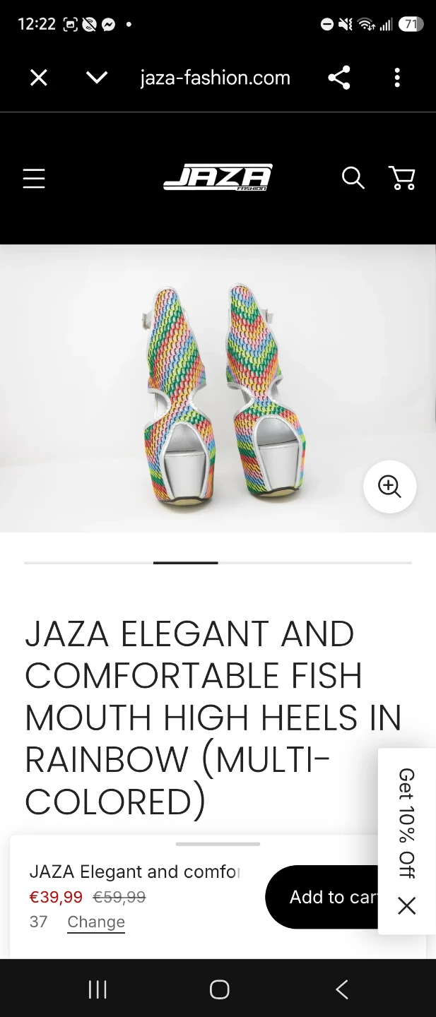 JAZA Rainbow Fish Mouth High Heels - photo 3