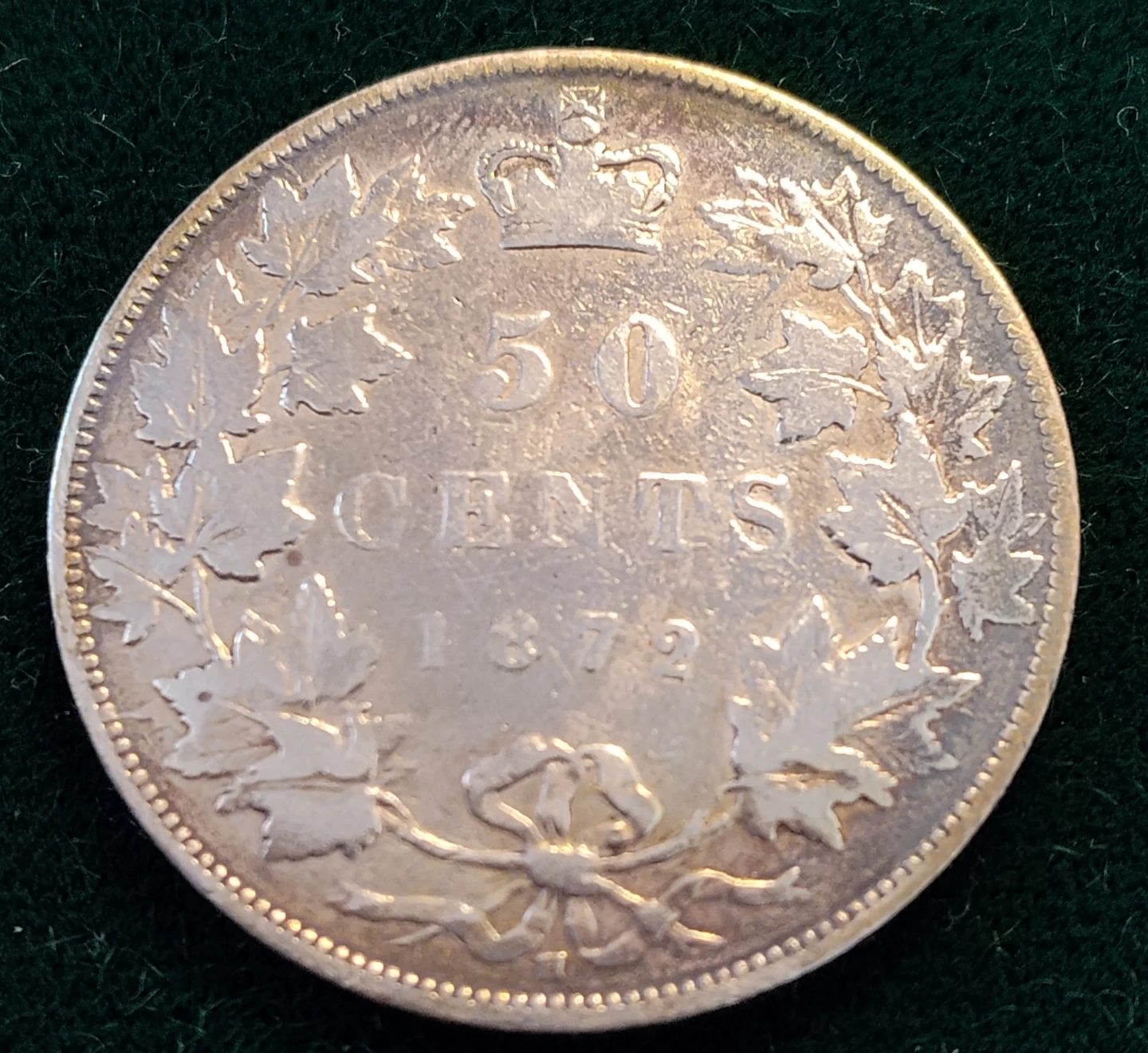 1872 Canadian 50 Cent Coin - photo 4
