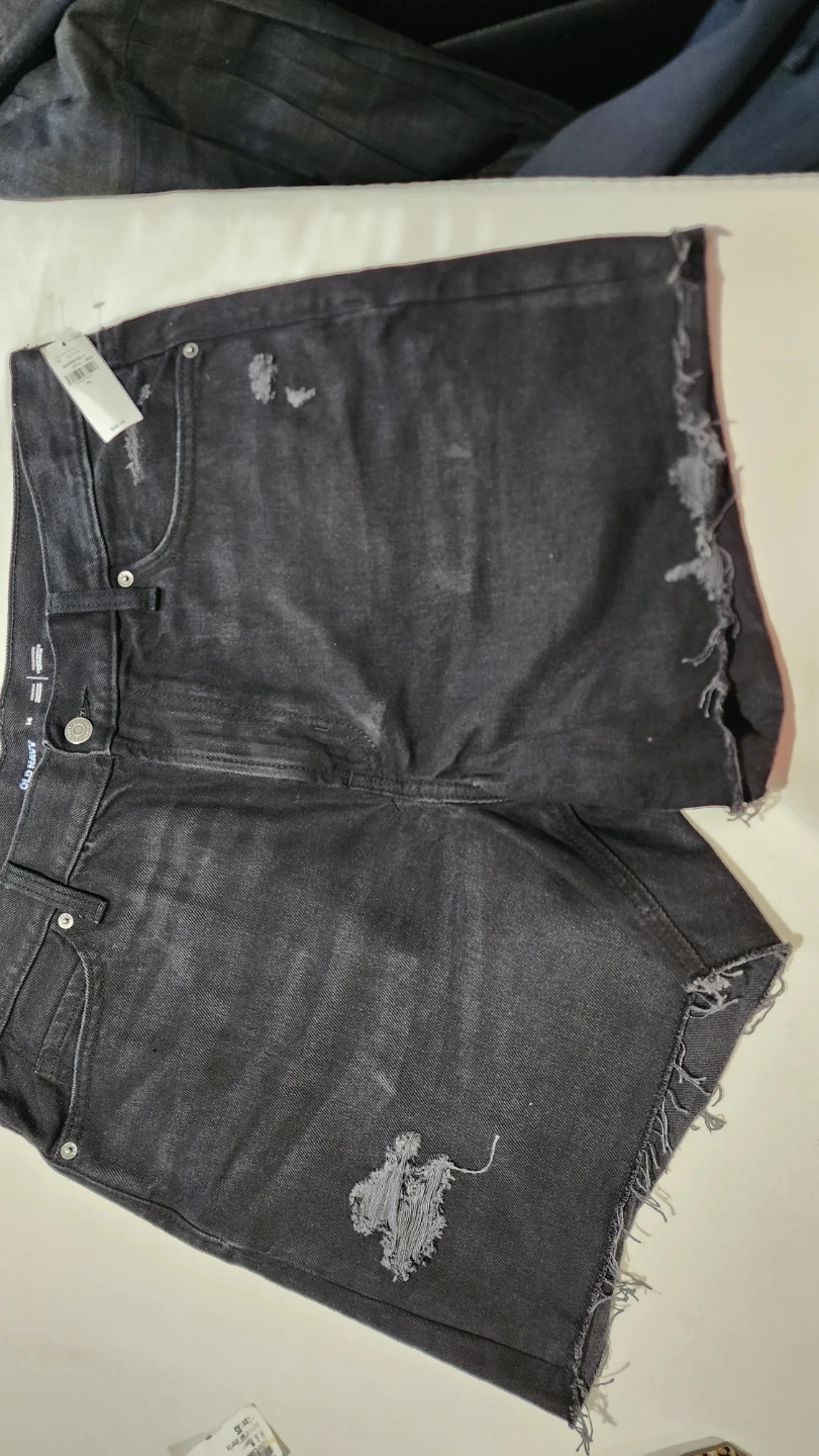 Old Navy High-Rise Slouchy Straight Jean Shorts