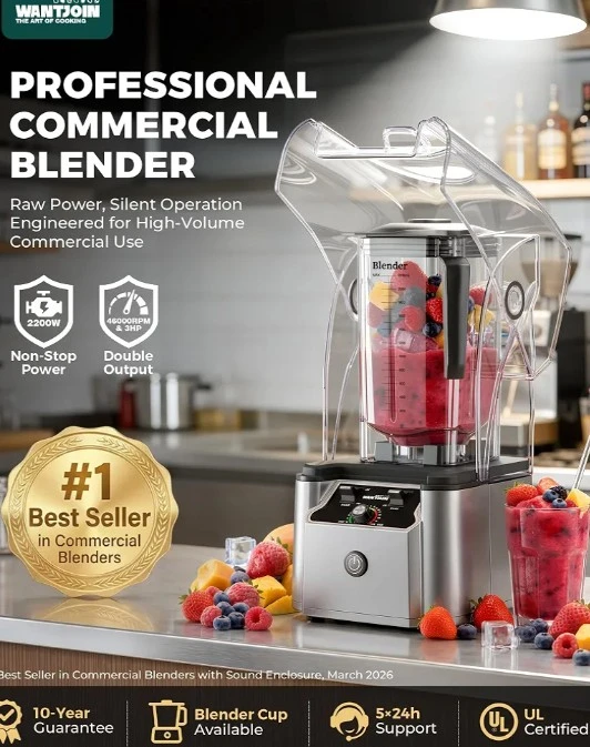 WantJoin Professional Commercial Blender 80oz - photo 2