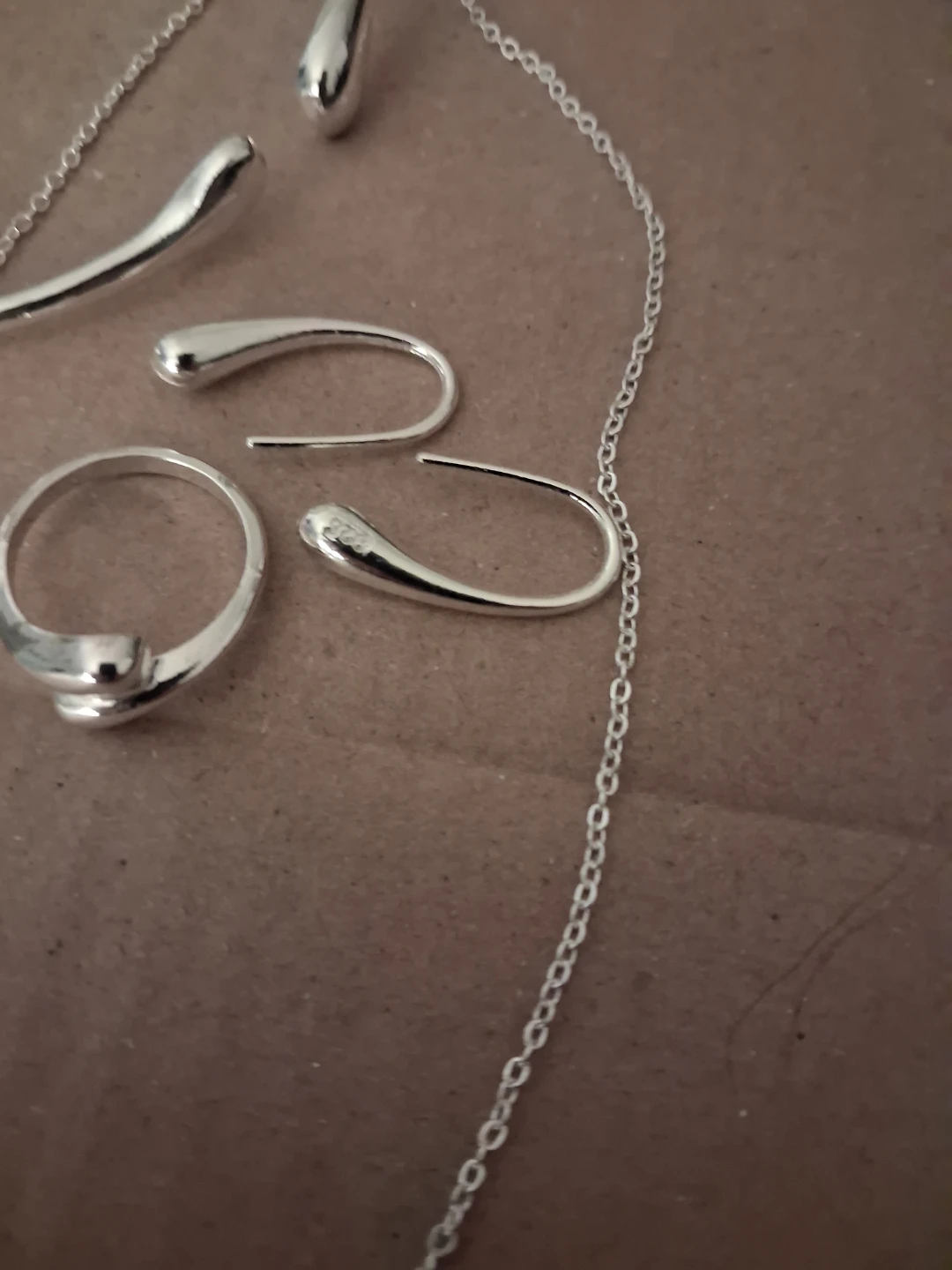 Silver Tear Drop Jewelry Set - photo 3