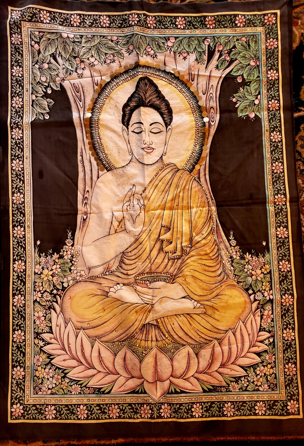 Decorative Buddha Wall Hanging Fabric Art