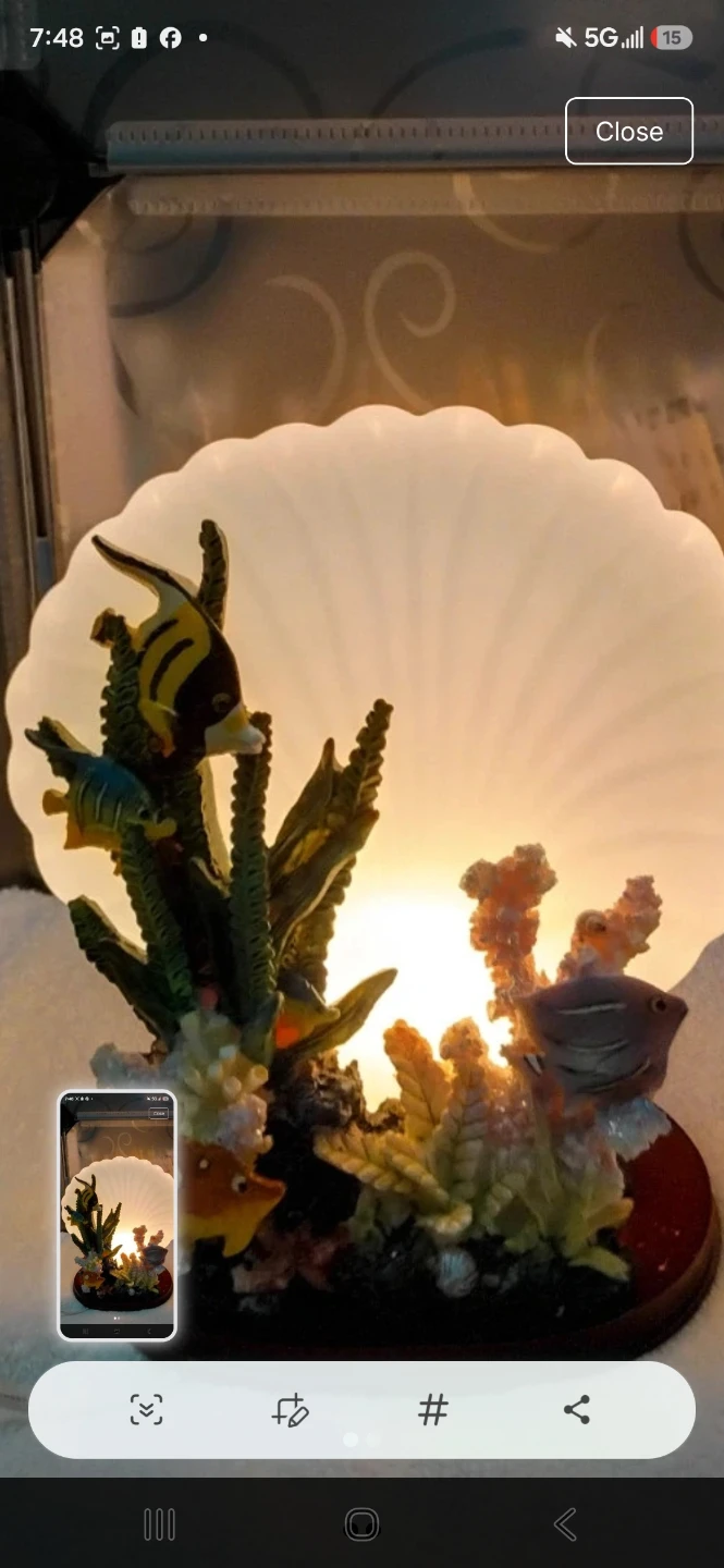 Ocean Themed Seashell Table Lamp
