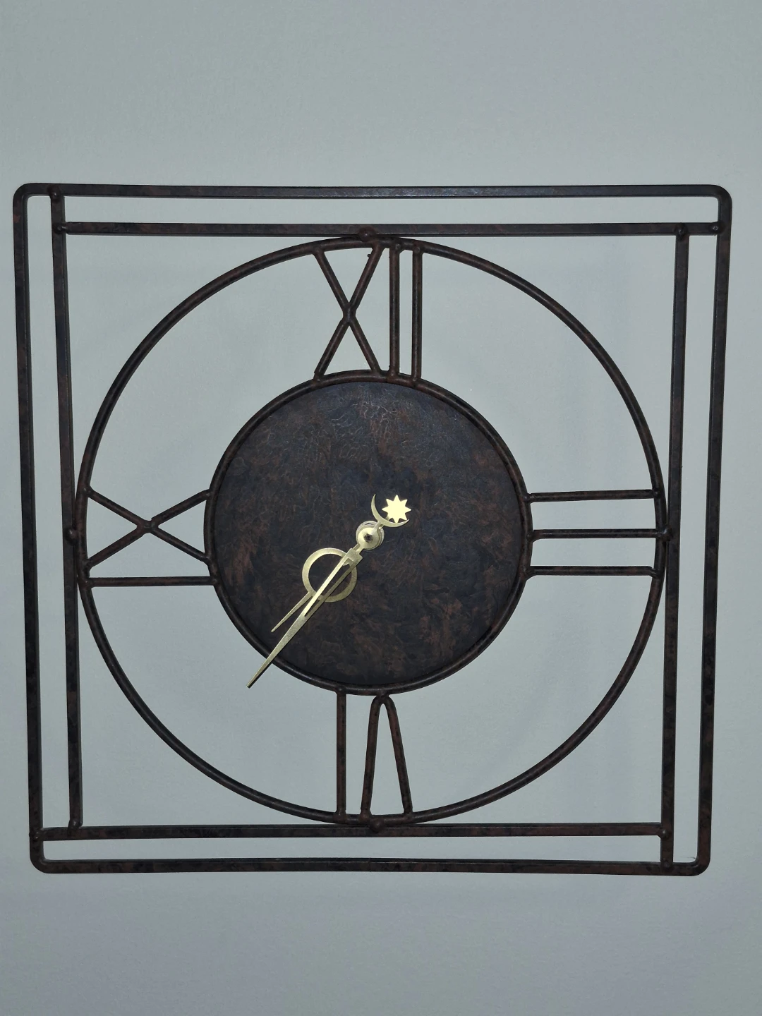 Square Metal Wall Clock
